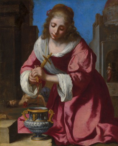 聖プラクセディス 作： Jan Vermeer van Delft