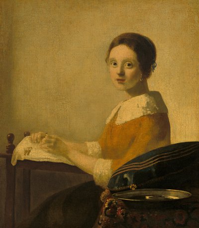 レースメーカー、c。 1925年 作： Johannes Vermeer