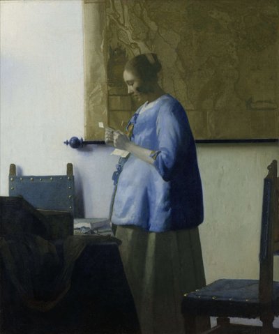 手紙を読んで青の女性 作： Jan Vermeer van Delft