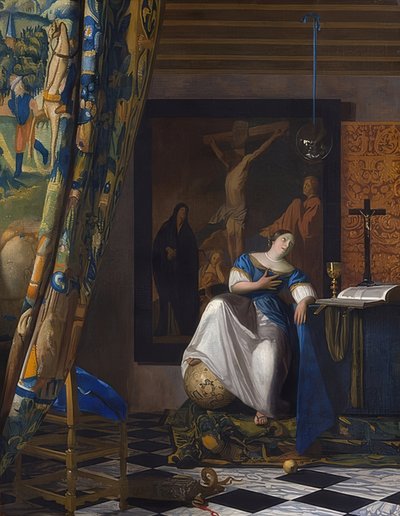信仰の寓意。 1670-72年頃 作： Jan Vermeer van Delft