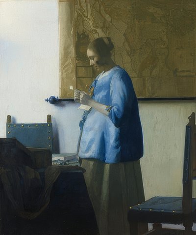 レターリーダー。 1663年頃 作： Jan Vermeer van Delft
