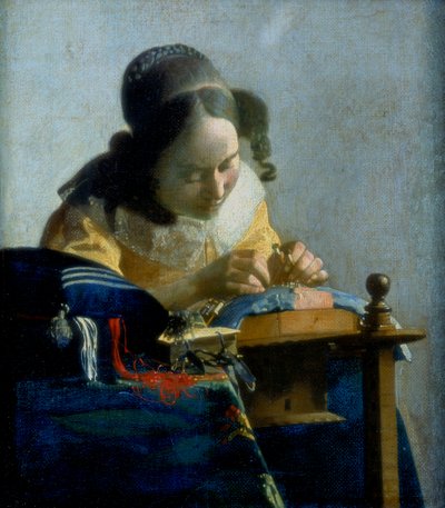 レースメーカー、c1664 作： Jan Vermeer van Delft