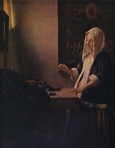 バランスを持つ女性、c1664 作： Jan Vermeer van Delft