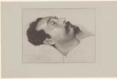 Nicolaas de Roever op zijn doodsbed このように、18903 年の 3 月 12 日に、ニコラス・ド・ローヴァーは R.I.P. を休息させました。 (オブジェクトのタイトル) 作： Jan Veth