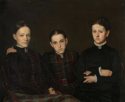 コーニーリア、クララ、ジョアンナヴェスの肖像。 1885 作： Jan Veth