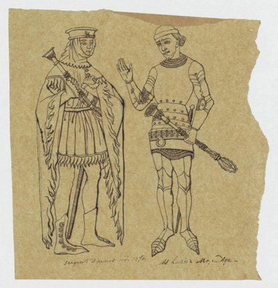 Zwei mittelalterliche Soldaten vor 1370 作： ヤン・ベス