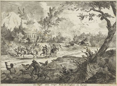 サヴォアのコンフランでのオオカミ狩り La Chasse aux Loups Prez de Conflans en Savoije (オブジェクトのタイトル) サヴォアの顔 (連載タイトル) 作： Jan Vincentsz. van der Vinne