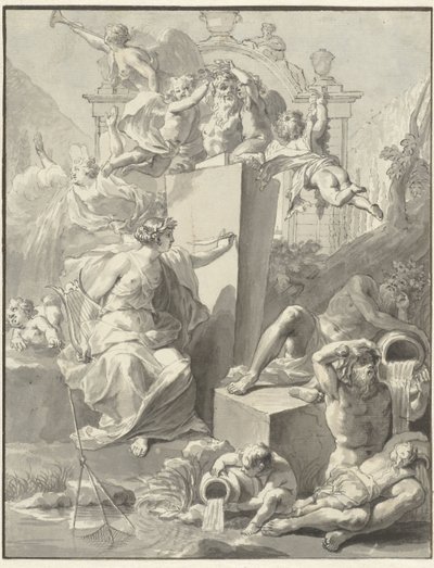 W. van der Hoeven によるタイトル ページのデザイン、Westermeer、1721 年 作： Jan Wandelaar