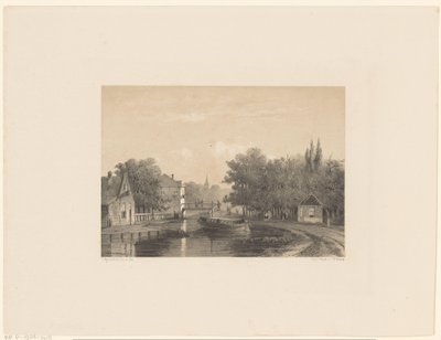 川のある村の眺め 作： Jan Weissenbruch