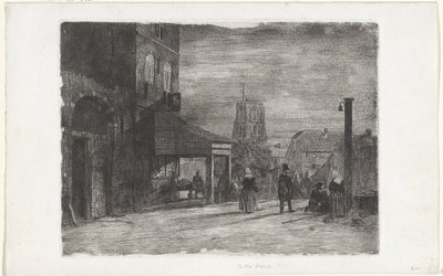 Woudrichem の Sint-Martinuskerk のビュー 作： Jan Weissenbruch