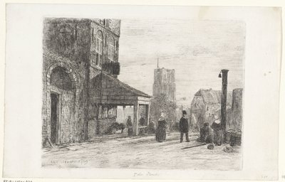 Woudrichem の Sint-Martinuskerk のビュー 作： Jan Weissenbruch