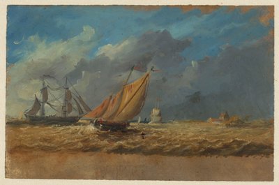 船のある海の風景 作： Jan Weissenbruch