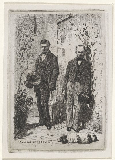 Frederik Hendrik Weissenbruch との自画像 作： Jan Weissenbruch