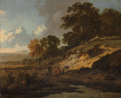 ハンターのいる風景、c。 1660-1680。 作： Jan Wijnants