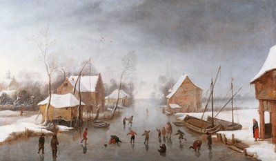冬の川の風景 作： Jan Wildens