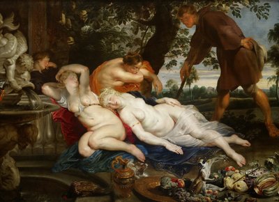 サイモンとイフィゲニア - ヤン・ウィルダンス（1586-1653）。油彩・キャンバス、1617年頃。寸法：208x282 cm。ヴィエンヌ美術史博物館 作： Jan Wildens