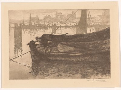スヘフェニンゲン港 作： Jan Willem Nortier (signed by artist)