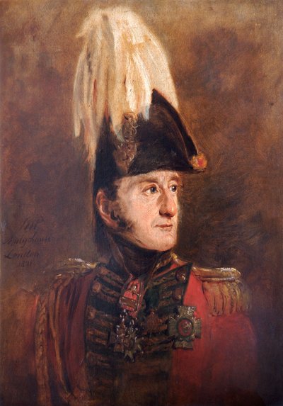エドワード サマセット将軍の肖像、イギリス兵、1821 年 作： Jan Willem Pieneman