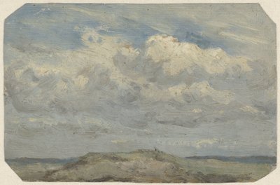 海を背景にした砂丘の頂上 作： Jan Willem van Borselen