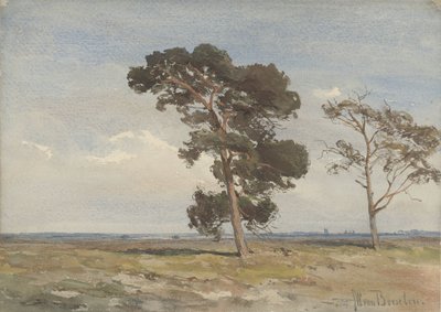 2 本の木とヒースのビュー 作： Jan Willem van Borselen