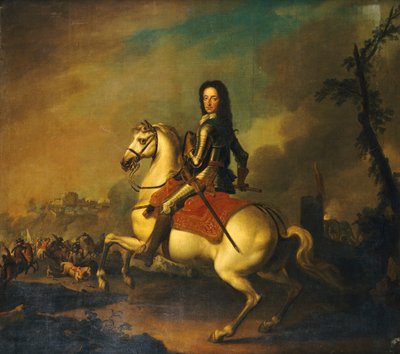 1690年のボインの戦いでのウィリアム3世の肖像 作： Jan Wyck