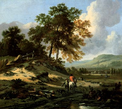 人物のいる風景、1679 作： Jan Wiynants