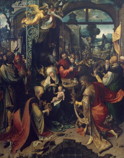 Birth of Jesus, central panel of triptych by Jan de Beer (circa 1475-1528), oil on canvas   1463376   ja       japanese Successfully Translated  Original: Girl in Red (watercolor on paper) Translat: Girl in Red (watercolor on paper) 1448880 ja japanese Suc 作： Jan de Beer