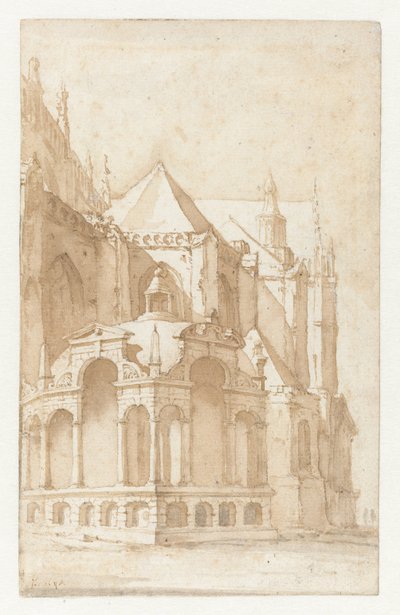 アムステルダムの新教会にあるベッケニール邸 作： Jan de Bisschop