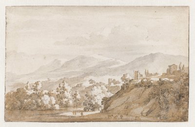 イタリアの山岳風景 作： Jan de Bisschop