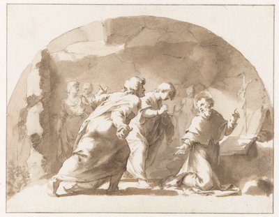 洞窟の聖グレゴリウス(?) 作： Jan de Bisschop