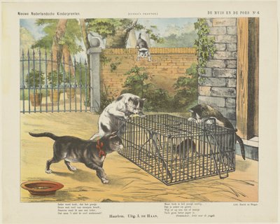 ねずみとねこ（題名） 新しいオランダの子供の版画 (オブジェクトのシリーズ タイトル) ファンケの版画（オブジェクトのシリーズタイトル） 作： Jan de Haan