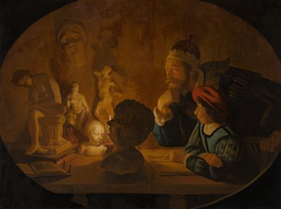 描画レッスン、1634 作： Jan ter Borch or Terborch