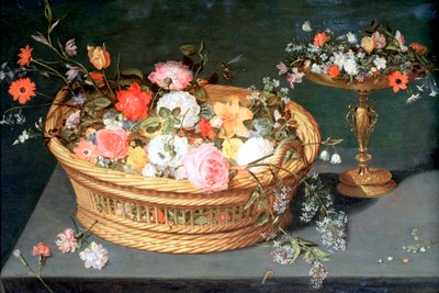 花のバスケット、c1590-1625 作： Jan the Elder Brueghel
