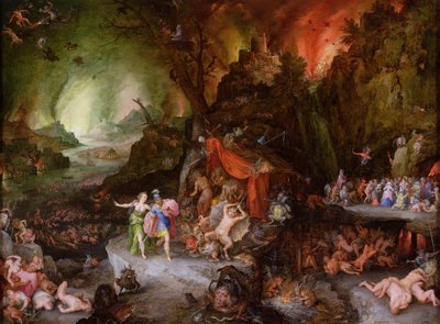 アンダーワールドのアイネイアースとシビル 作： Jan the Elder Brueghel