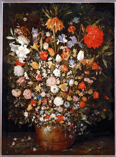 ...の大きな花束（オーク材に油彩） 作： Jan the Elder Brueghel