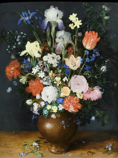 土の花瓶に花束 1609年頃（木に油彩） 作： Jan the Elder Brueghel