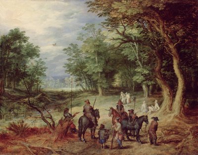 クリアリングのフィールドキャンプ、1607年 作： Jan the Elder Brueghel