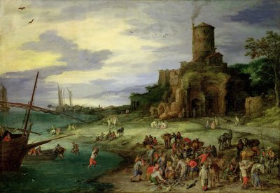 海岸の漁師 作： Jan the Elder Brueghel