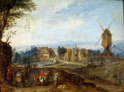 風車のある風景 ヤン・ブリューゲルの絵画 Le Vieux calls Bruegel de Velours (Brueghel or Breughel) 作： Jan the Elder Brueghel
