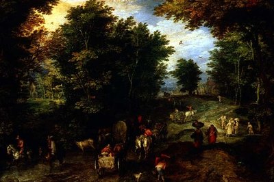 フォードのある風景 作： Jan the Elder Brueghel