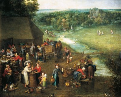 田園生活, 詳細（絵画） 作： Jan the Elder Brueghel