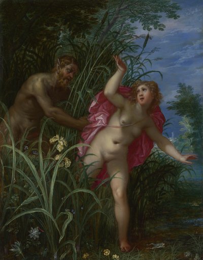 1615年以降のSyrinxを追求するパン 作： Jan the Elder Brueghel