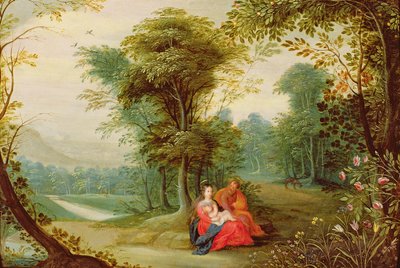残りのエジプトへの飛行 作： Jan the Elder Brueghel