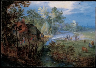 農民と動物のいる村 作： Jan the Elder Brueghel