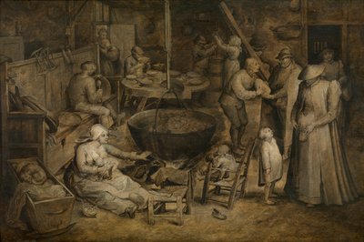 農民への訪問（パネルに油彩） 作： Jan the Elder Brueghel