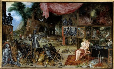 触れる五感のアレゴリー ヤン・イ・ブリューゲル(1568-1625)の絵画 Ec.炎 作： Jan the Elder Brueghel