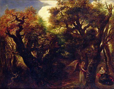 ハガルと天使のいる森の風景、1645年頃 作： Jan the Elder Lievens