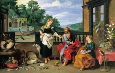 マーサとマリアの家のキリスト 作： Jan Brueghel the Younger