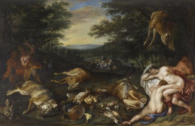 狩りの後のダイアナと彼女のニンフ、1630-39 作： Jan Brueghel the Younger
