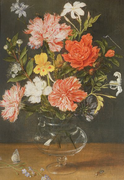 カーネーションと他の花の静物 作： Jan Brueghel the Younger